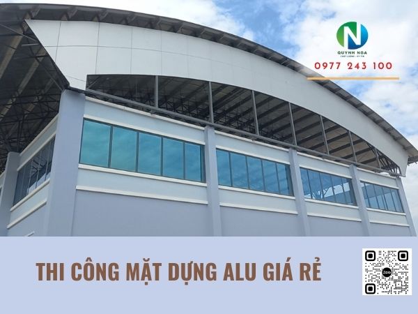 thi công mặt dựng alu nhà thi đấu